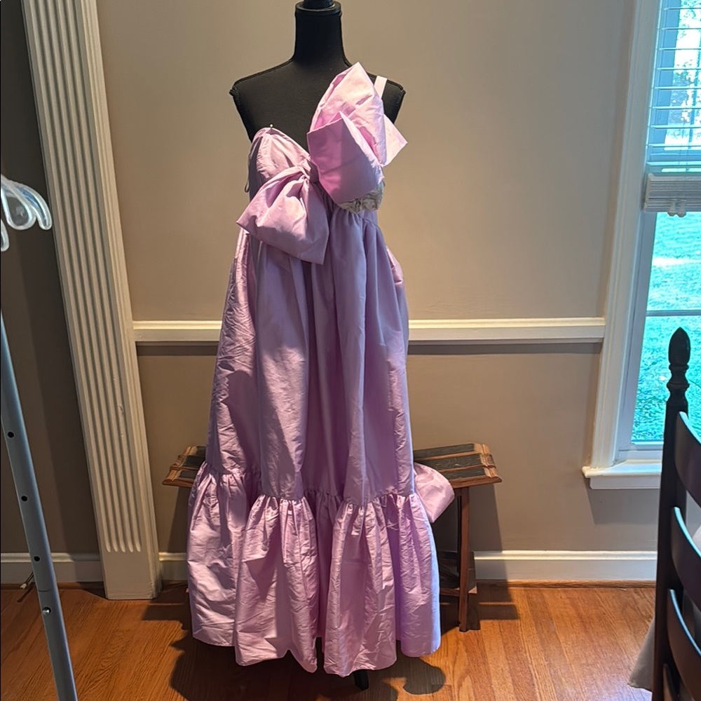 Elegant One Shoulder Lilac Dress